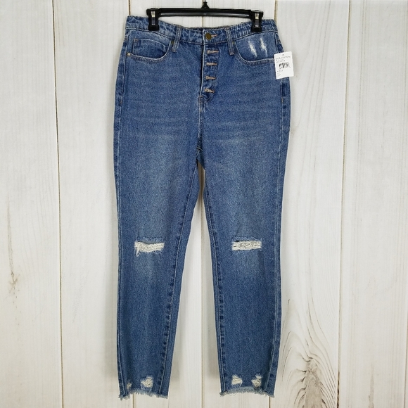 PTCL Vintage High Rise Waist Button Fly Skinny Jeans Size 29 - Picture 1 of 10